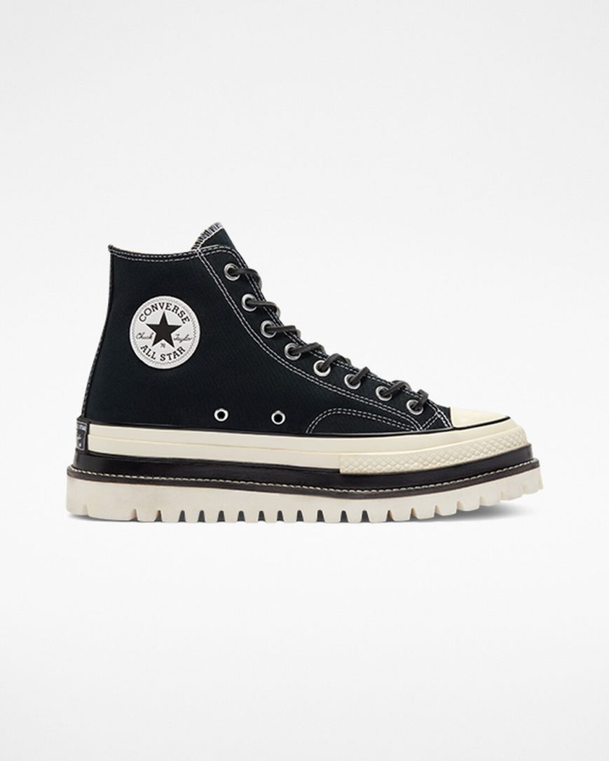 Sapatos Plataforma Converse Chuck 70 LTD Lugged Cano Alto Feminino Pretas | PT M03T981